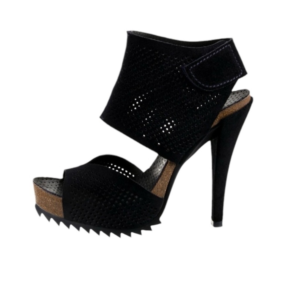 NEW PEDRO GARCIA SPAIN ‘PETUNIA’ PLATFORM LASER CUT LEATHER HEELS DUST BAG INCL.